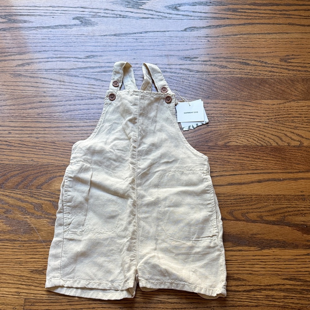 Zara toddler Cream Overalls